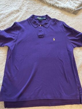 Ralph Lauren Men’s Purple Polo with Yellow Logo xl extra large